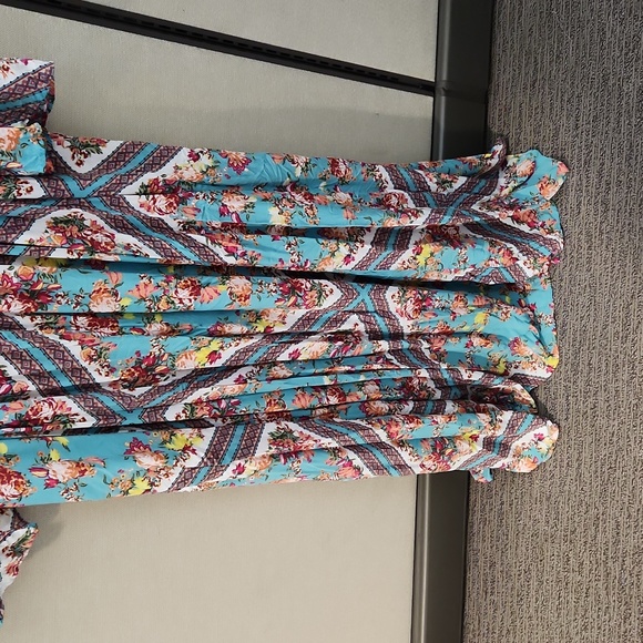 Torrid Smocked Challis Maxi Dress Size 3 - Picture 4 of 16